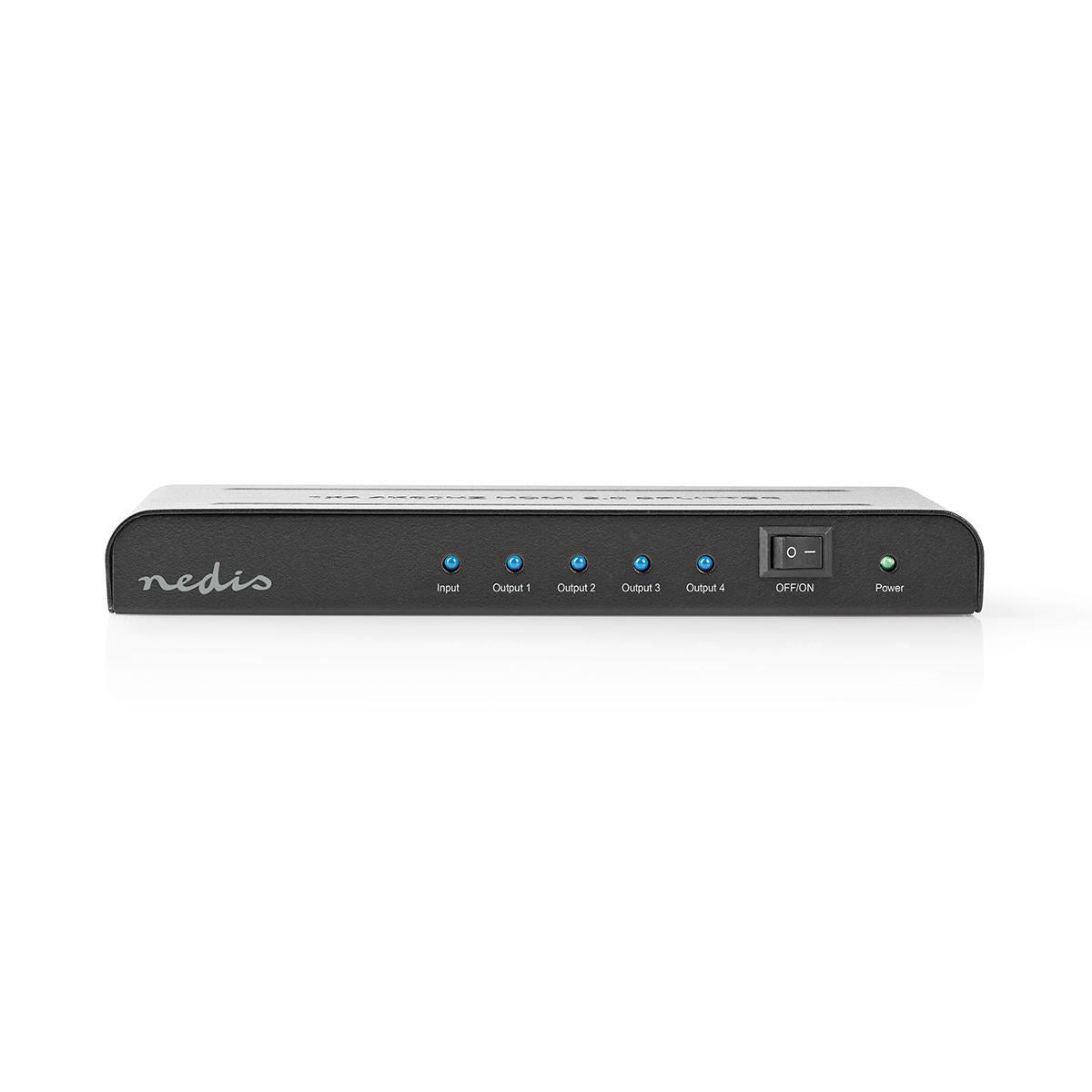 Nedis HDMI Splitter 4-Port HDMI Input 4x HDMI Output 4K@60Hz 18 Gbps Anthracite - VSPL3474AT