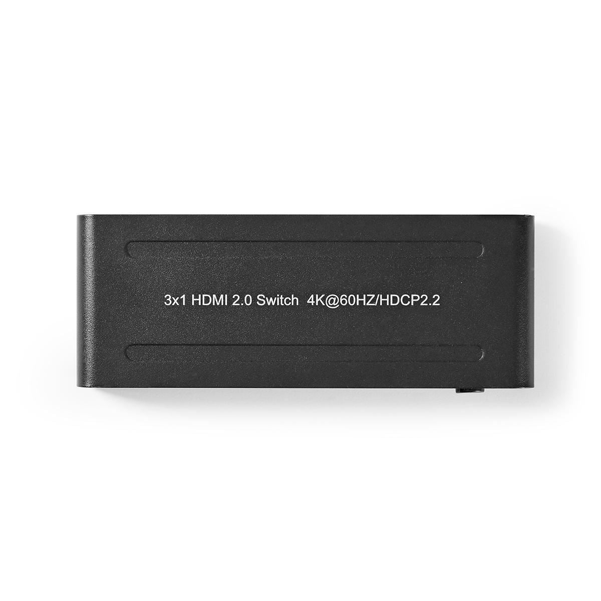 Nedis HDMI Switch 3-Port to 3x HDMI Input 1x HDMI Output 4K2K@60FPS/HDCP2.2 - VSWI3473AT