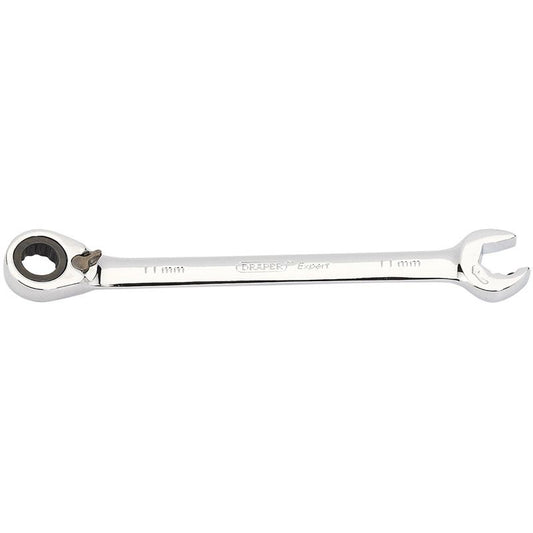 Draper 1x Expert 11mm Expert Hi-Torq Metric Reversible Double Ratchet Spanner - 06842