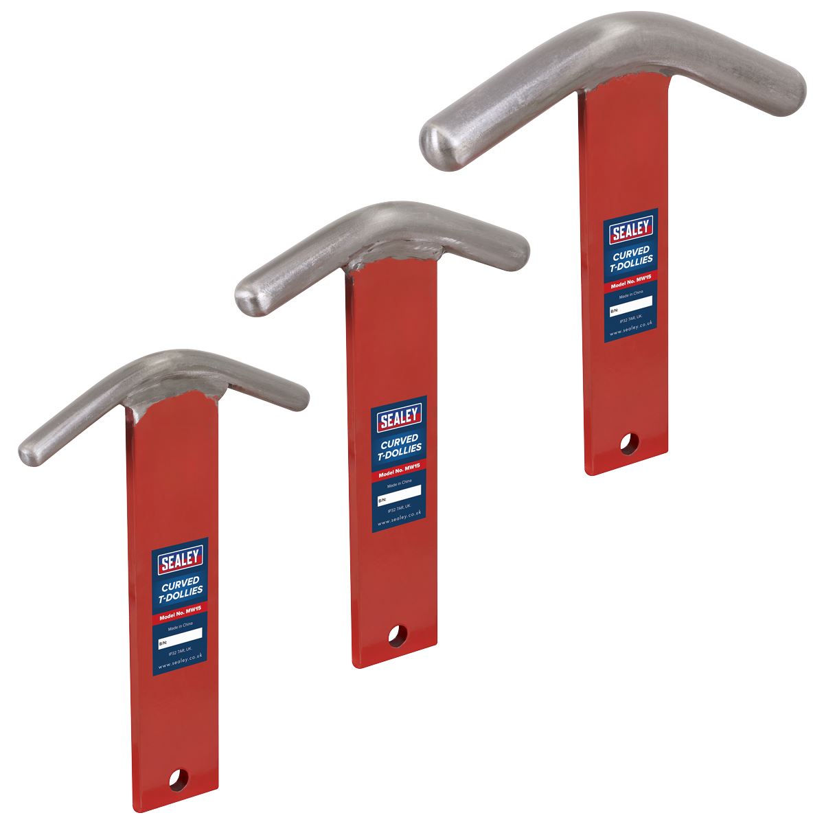 Sealey Curved T-Dollies for Sheet Metal Forming MW15