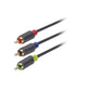 Konig Component video cable 3x RCA male to 3x RCA male 2m grey