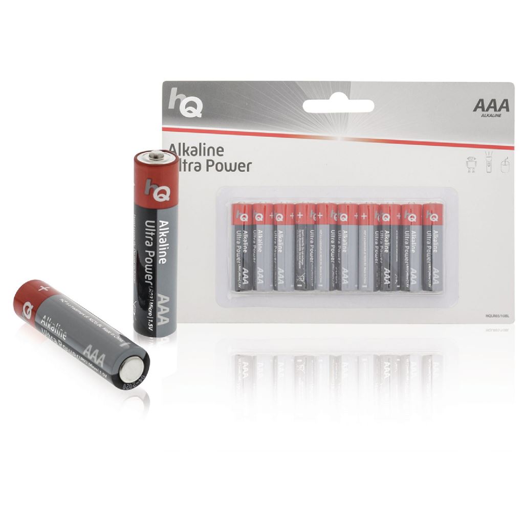 HQ 10x AAA Alkaline Batteries (Triple A 10 Pack) - BAAKLR0310BL