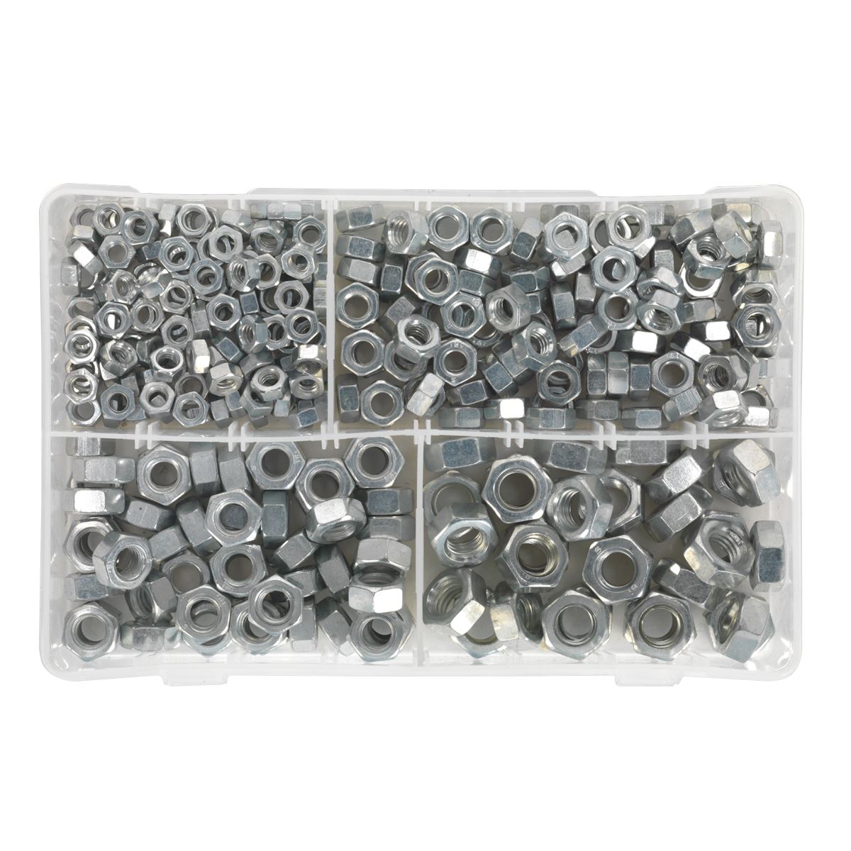 Sealey Steel Nut Assortment 320pc 1/4"-1/2"UNC AB030SN