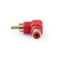 Nedis Mono Audio Adapter 90° Angled RCA Male to RCA Female 10 pieces Red