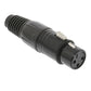 Sweex Connector XLR 3-Pin Female Nickel-Plated Black SWOP15902B - COTP15902BK