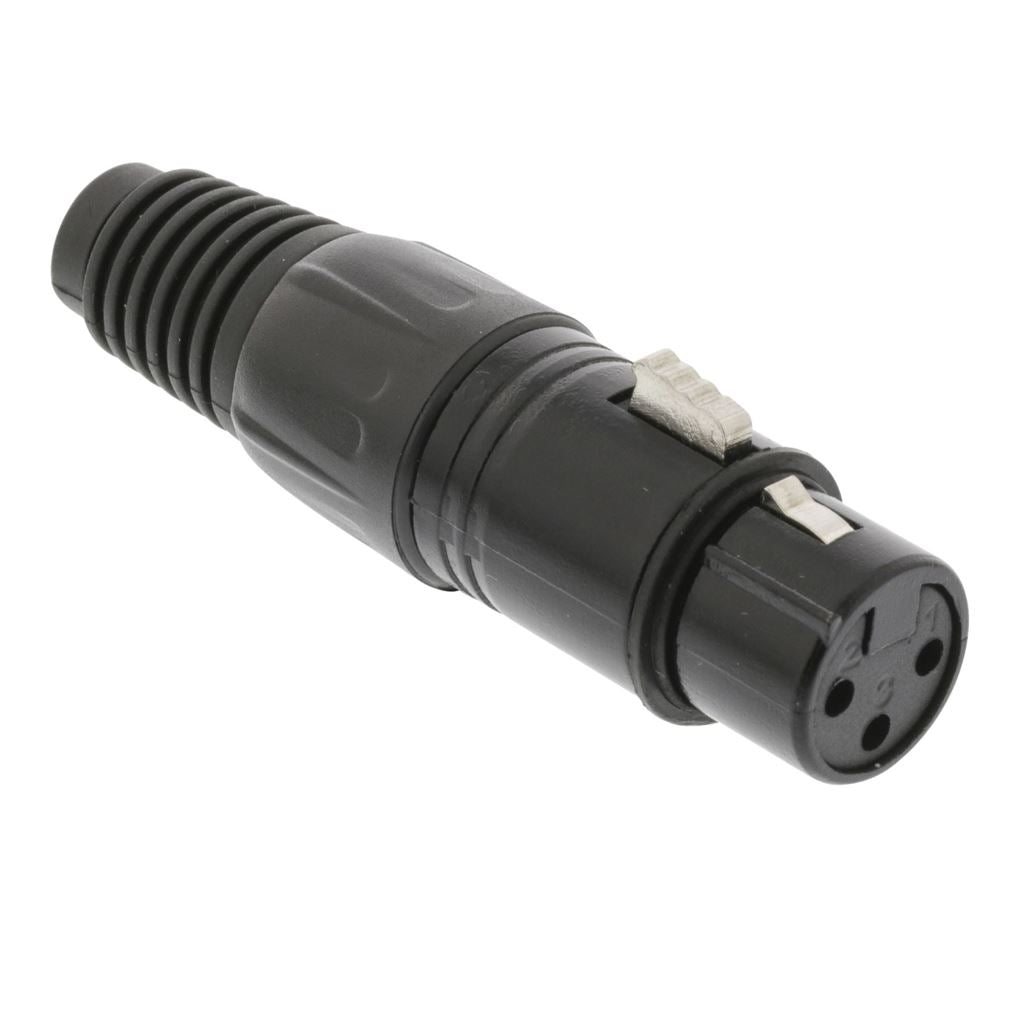 Sweex Connector XLR 3-Pin Female Nickel-Plated Black SWOP15902B - COTP15902BK