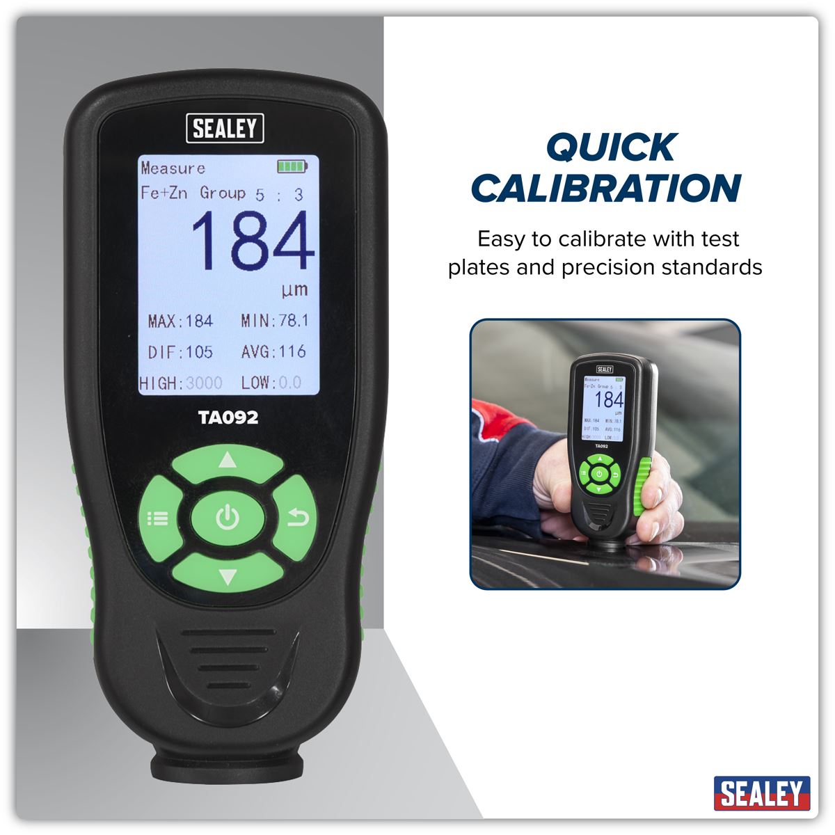 Sealey Rechargeable Paint Thickness Gauge TA092