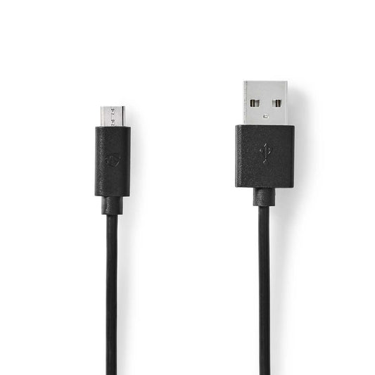 USB Cable USB 2.0 USB-A Male USB Micro-B Male 11W 480Mbps Nickel Plated 2m Round
