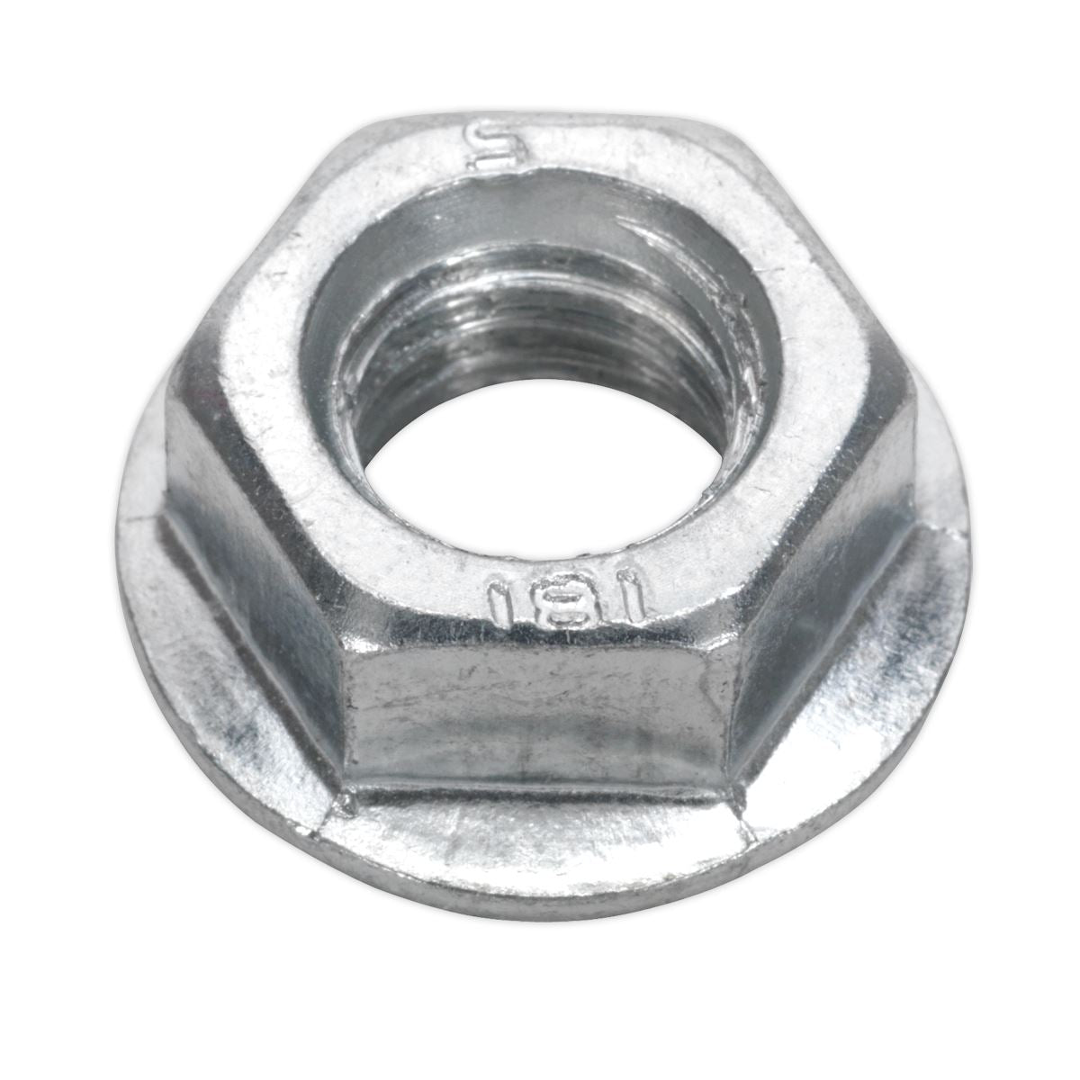 Sealey Flange Nut Serrated M12 Zinc Pack of 50 FN12