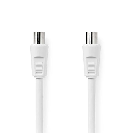 Nedis Coax Cable IEC (Coax) Male to Female 90dB 75Ohm Double Shielded 10m White
