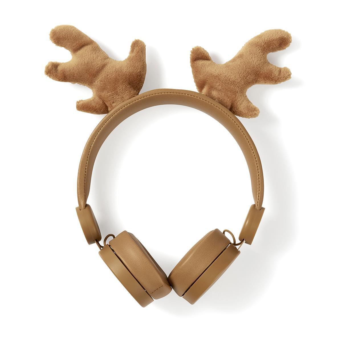 Nedis Wired Headphones 1.2m On-Ear Detachable Magnetic Ears Rudy Reindeer Brown - HPWD4000BN