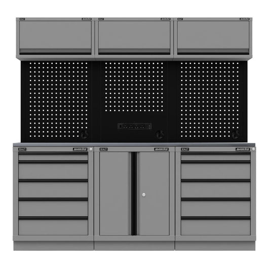 Sealey Superline Pro Black Edition Storage System with Stainless Worktop 2.04m
