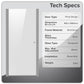Baridi Pivot Shower Door 800 x 1850mm, 6mm Tempered Glass, Reversible - Chrome DH303