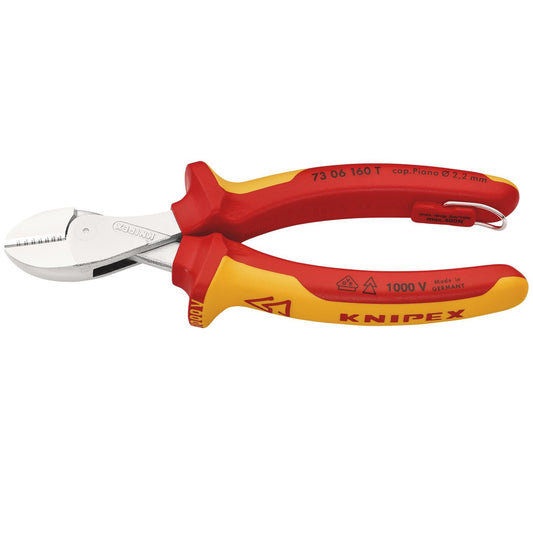 KNIPEX 73 06 160 T BK X-Cut VDE Compact Diagonal Cutter, 160mm