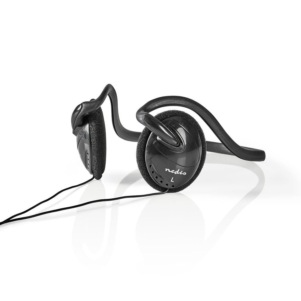 Nedis Wired Headphones 2.1m Round Cable On-Ear Black - HPWD1105BK