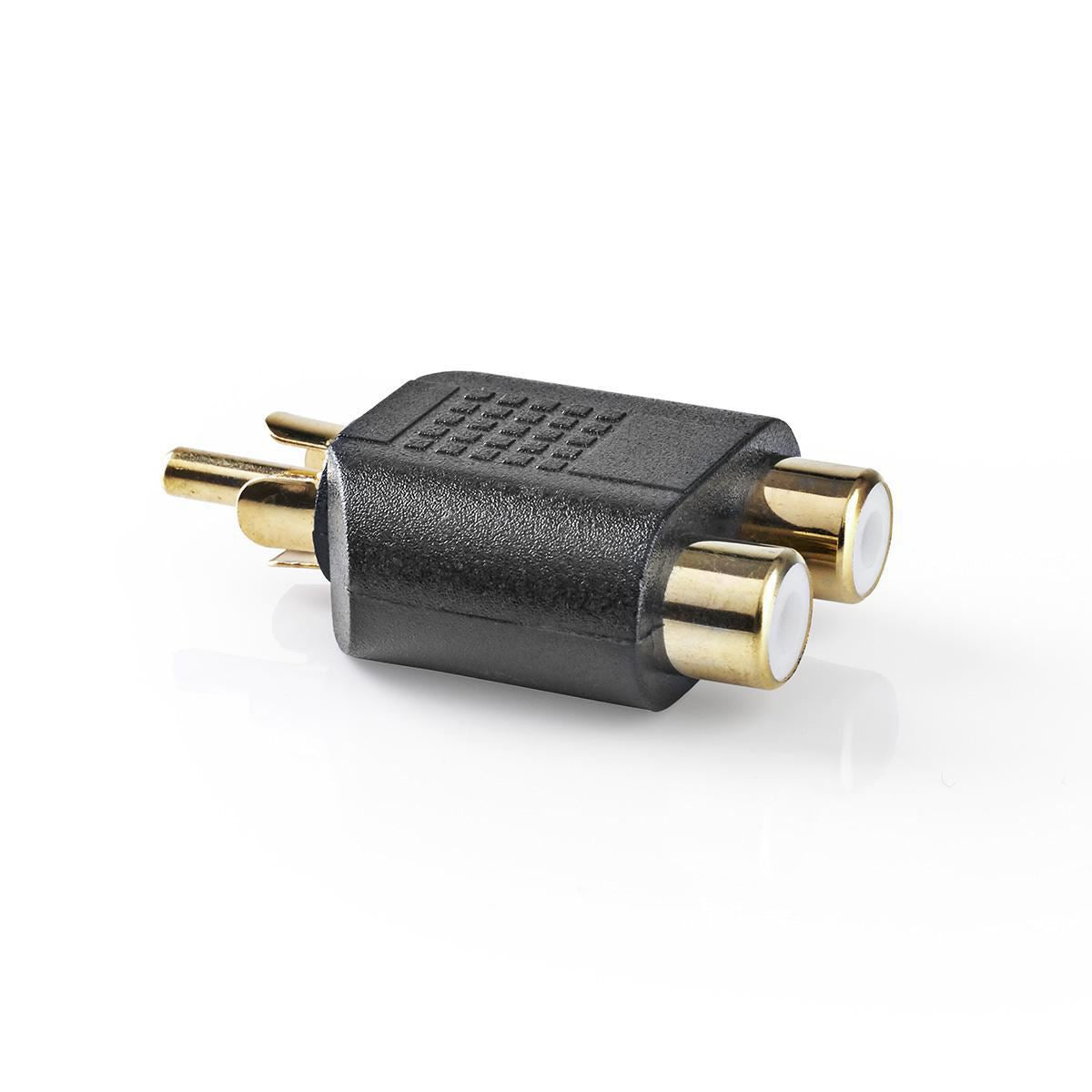 Nedis Subwoofer Adapter RCA Male to 2x RCA Female 10 pieces Black CAGP24940BKG