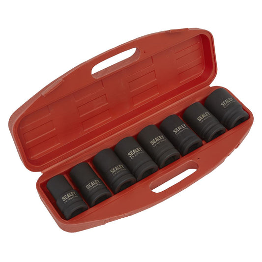 Sealey Impact Socket Set 8pc Deep 1"Sq Drive - Metric AK888M