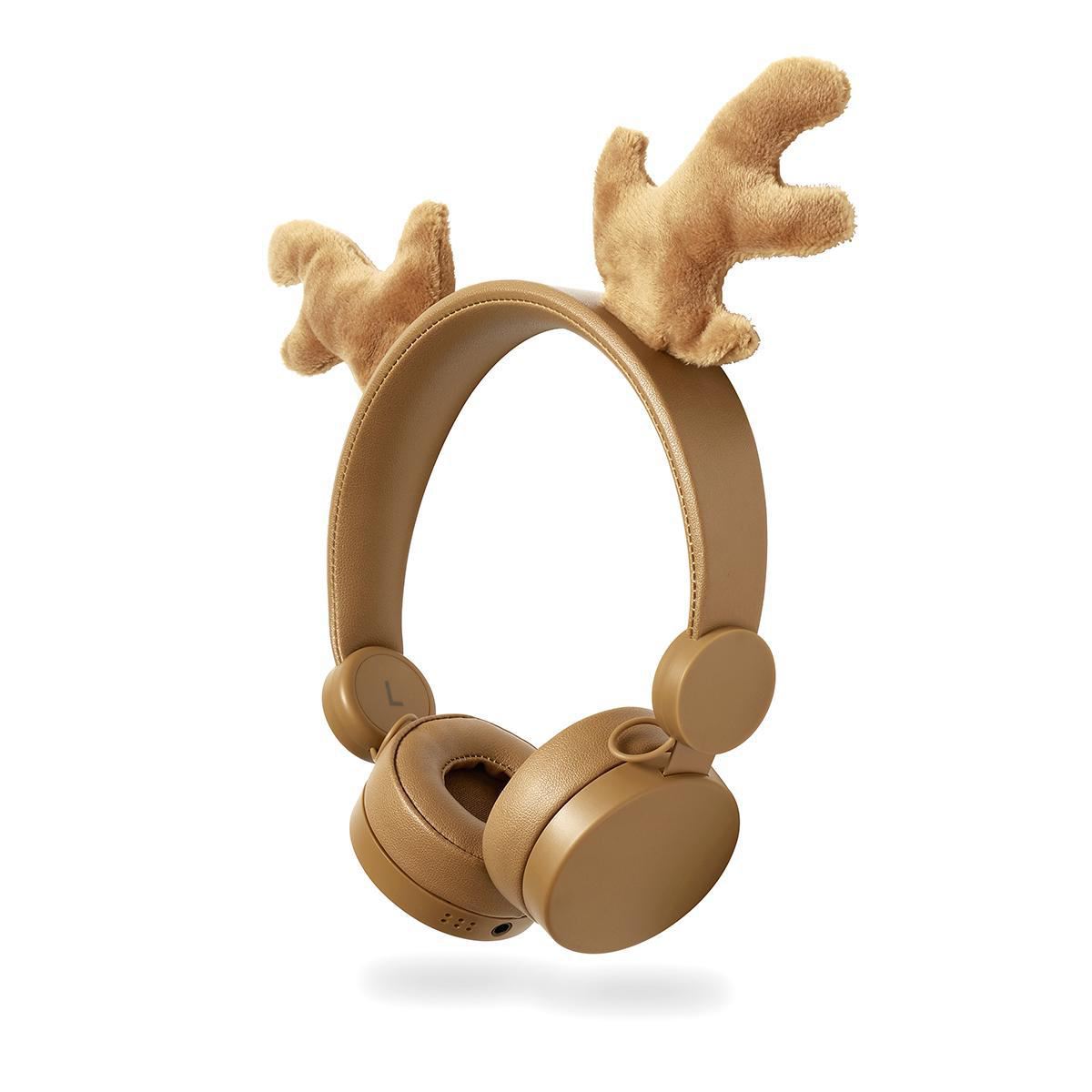 Nedis Wired Headphones 1.2m On-Ear Detachable Magnetic Ears Rudy Reindeer Brown - HPWD4000BN