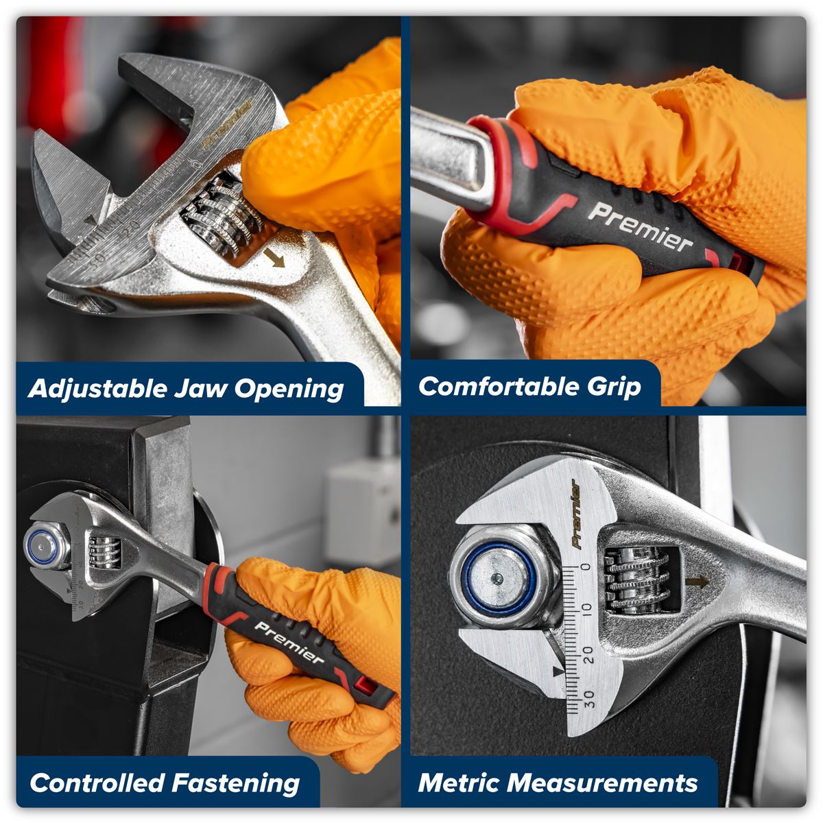 Sealey Premier Quick-Action Adjustable Wrench 200mm AK9570