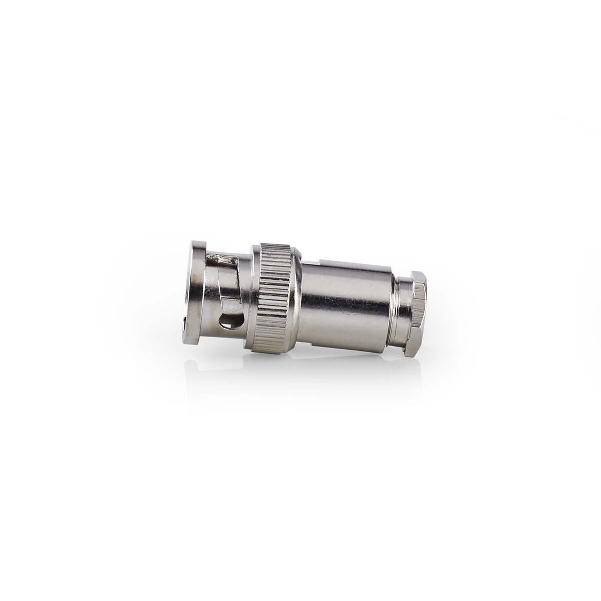 Nedis BNC Connector Male 50Ohm Twist-on Cable input diameter 5mm Silver 25pcs