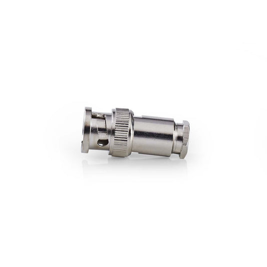 Nedis BNC Connector Male 50Ohm Twist-on Cable input diameter 5mm Silver 25pcs