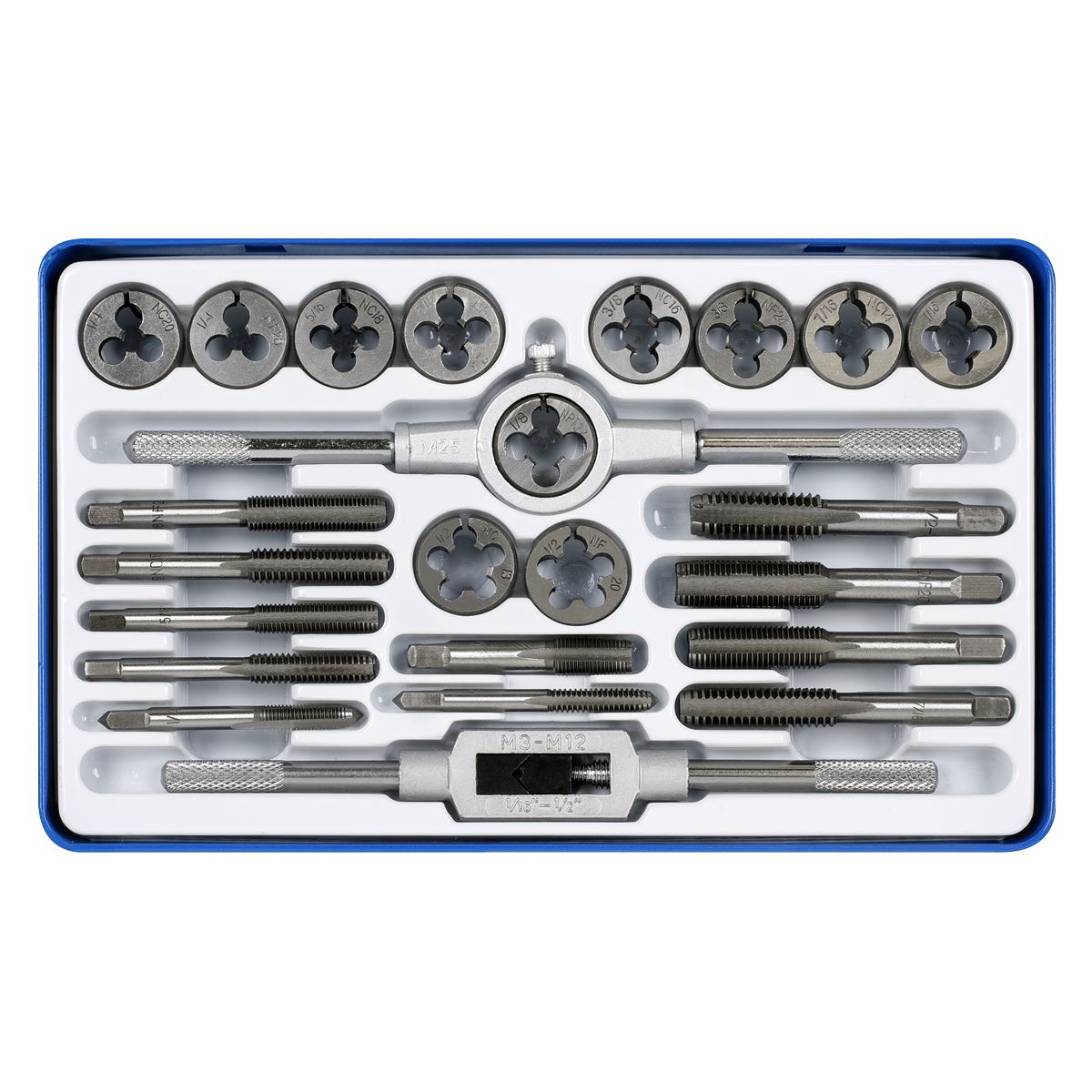 Sealey Tap & Split Die Set Imperial 24pc AK3024IMP