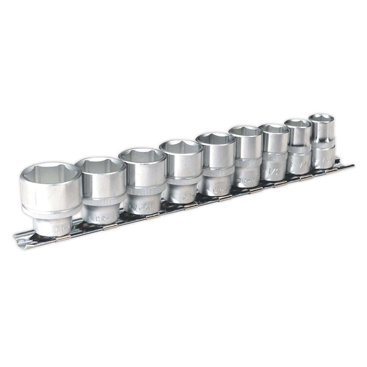 Sealey Socket Set 9pc 3/8"Sq Drive 6pt WallDrive Imperial AK2761