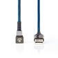 Nedis USB Cable USB 2.0 USB-A Male USB Type-C Male 480 Mbps Gold Plated 1m Round - GCTB60600BK10