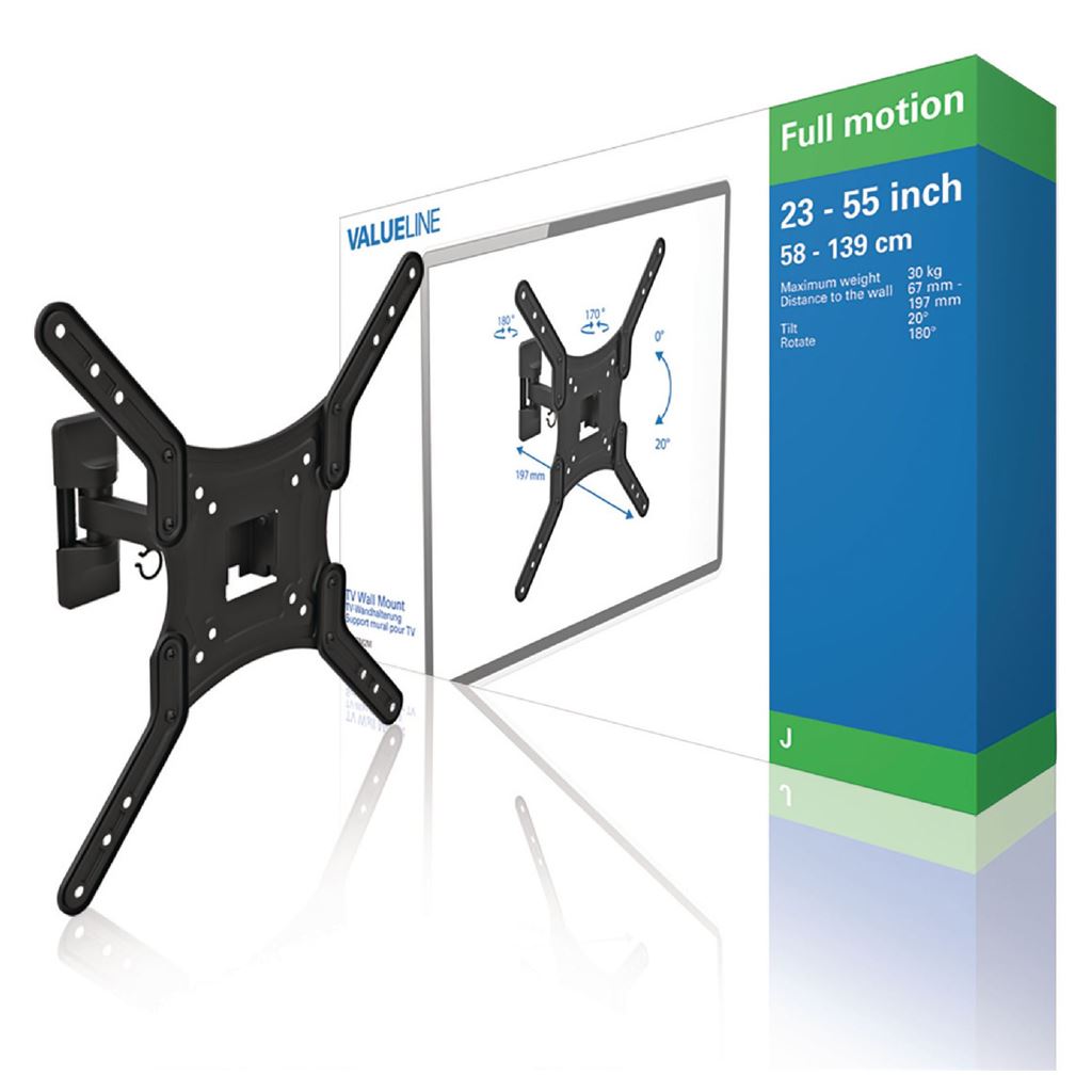 Valueline Valueline TV Wall Mount Full Motion 23-55" 30kg VLMFM2M - TVWM1430BK
