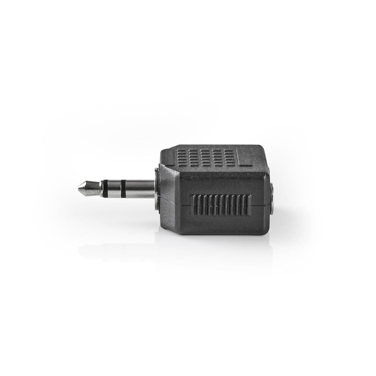 Nedis Stereo Audio Adapter 3.5mm Male to 2x 3.5mm Female 10 pieces (Black
