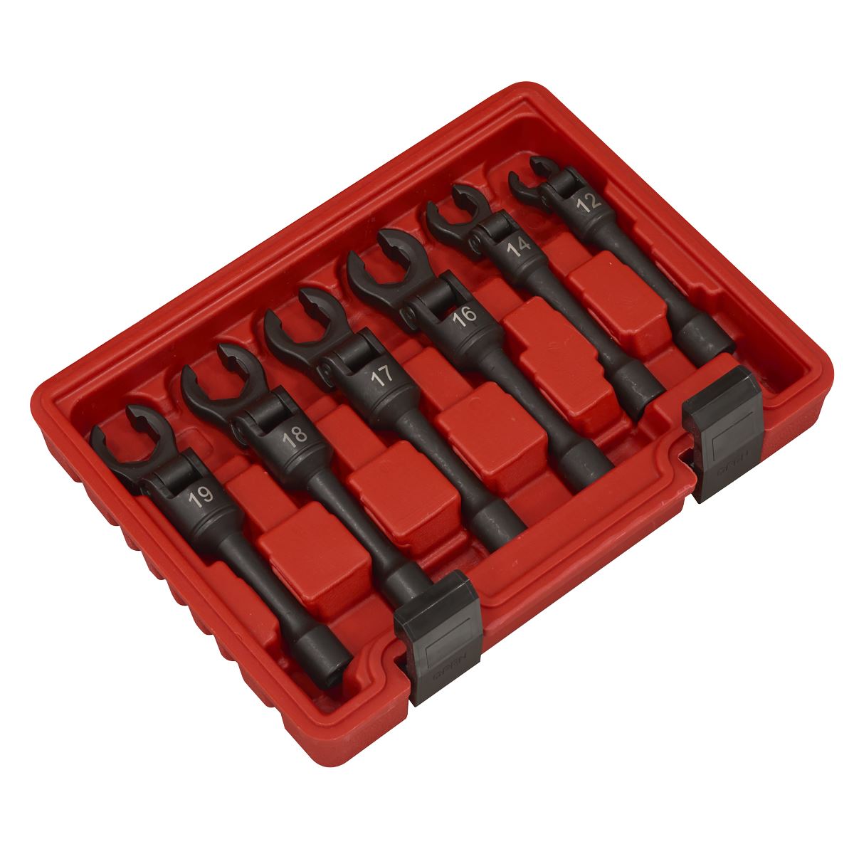 Sealey Flexi-Head Flare Nut Diesel Injection Wrench Set 6pc 3/8"Sq Drive AK6901