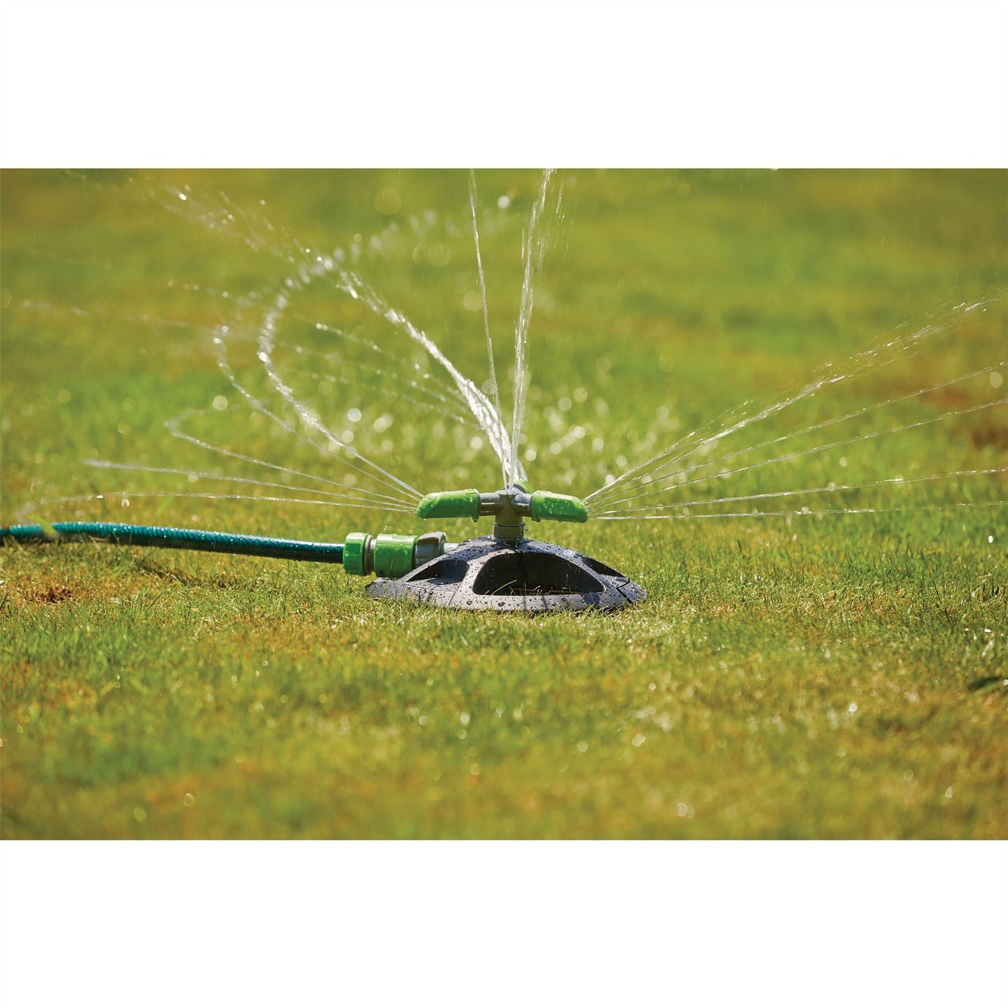 Draper Lawn Grass Sprinkler 3-Arm Spinning Revolving Garden watering impulse - 27757