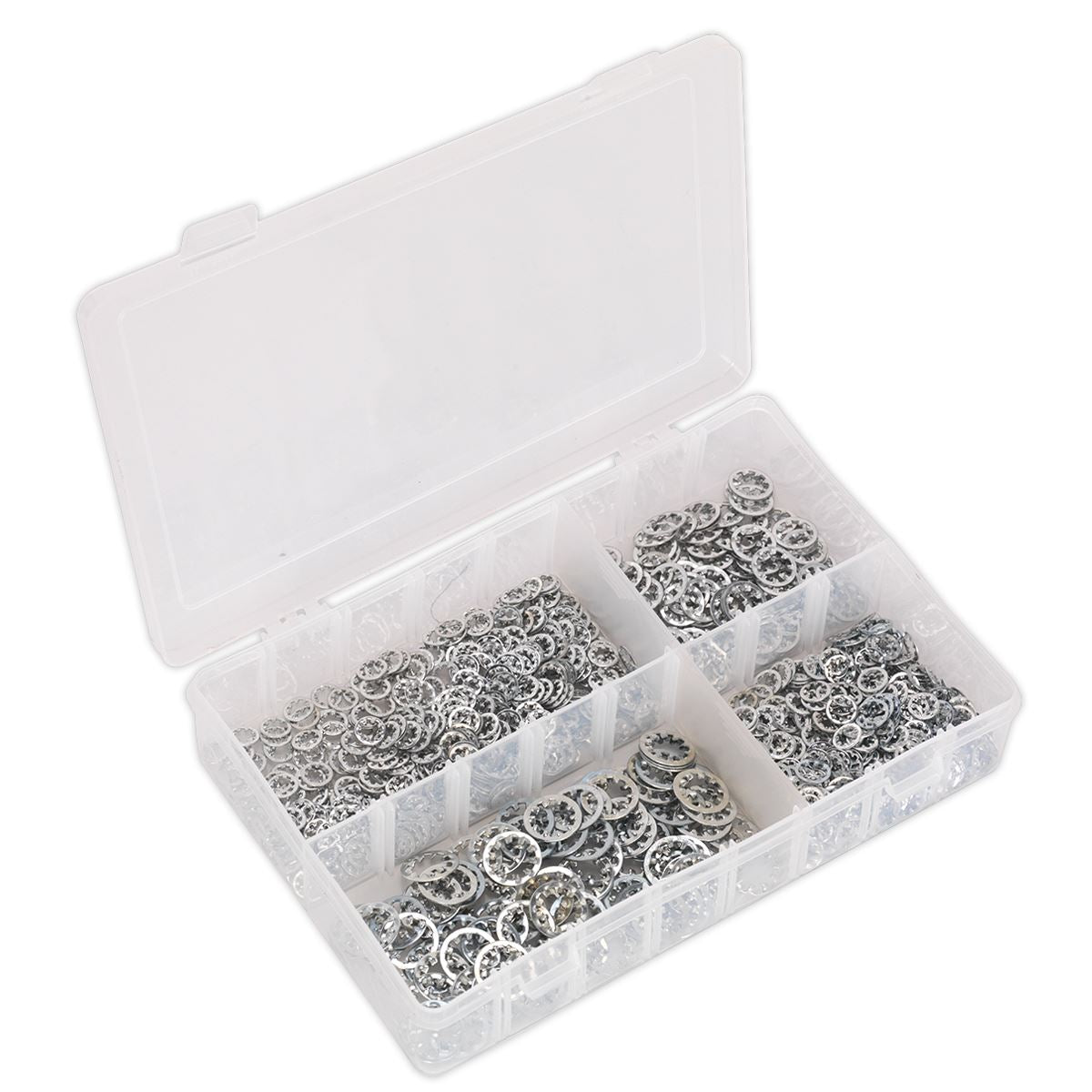Sealey Lock Washer Assortment 1000pc Serrated Internal M5-M10 Met AB057LW