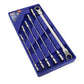Sealey Flexi-Head Dble End Ratchet Ring Spanner Set 6pc Ex-Long MM AK63832