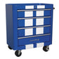 Sealey Retro Style Combination 10 Drawer - Blue/White Stripes AP28COMBO2BWS