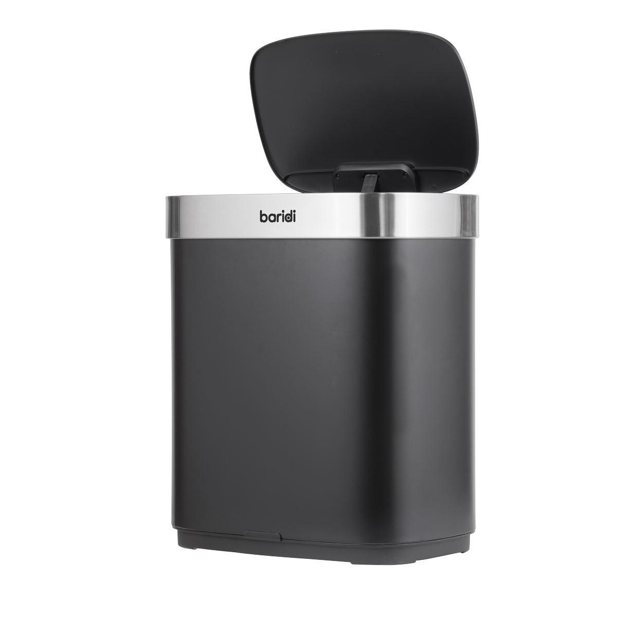 Baridi Sensor Bin 50L - Black/Stainless Steel DH281