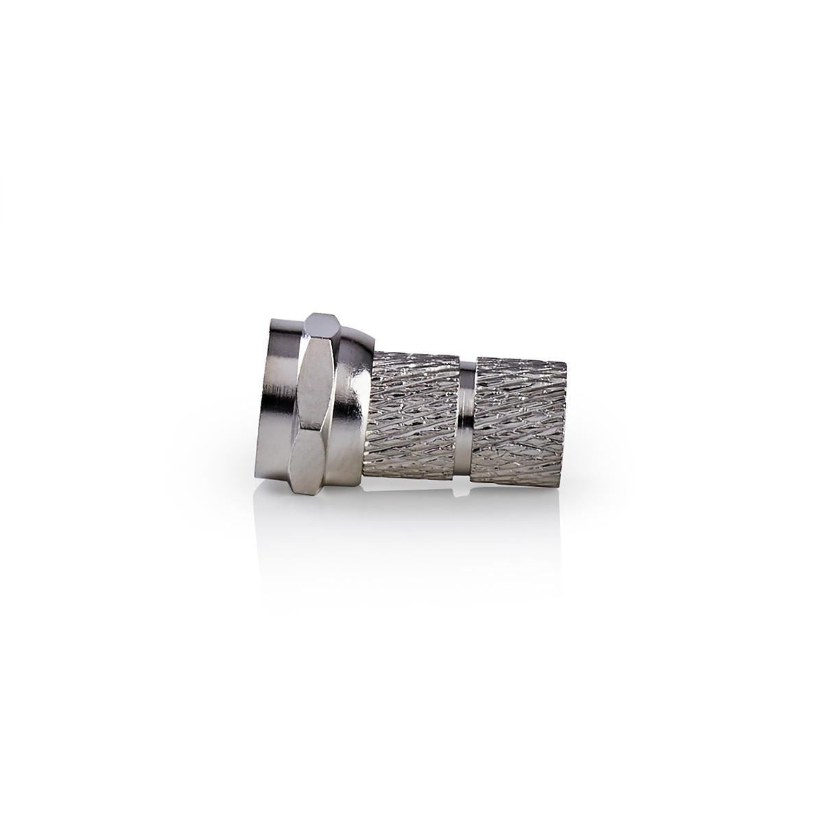 Nedis F Connector Male For 6.8mm Coaxial Cables 25 pieces Metal CSVC41905ME