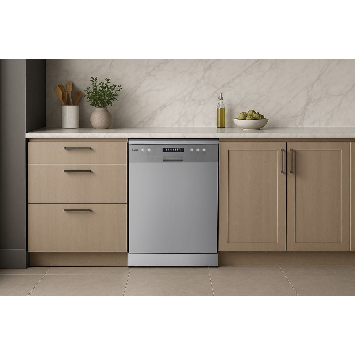 Baridi Freestanding Dishwasher 60cm Wide 13 Place Settings - Silver DH280