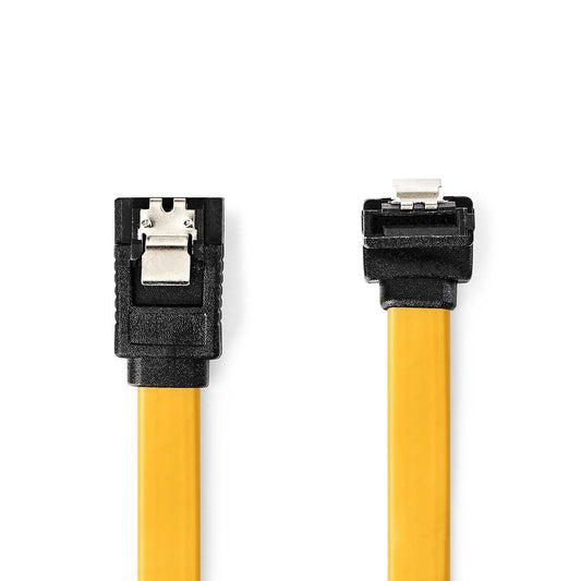 SATA Cable 6 Gbps SATA 7-Pin Female SATA 7-Pin Female Nickel  0.5m Flat Yellow