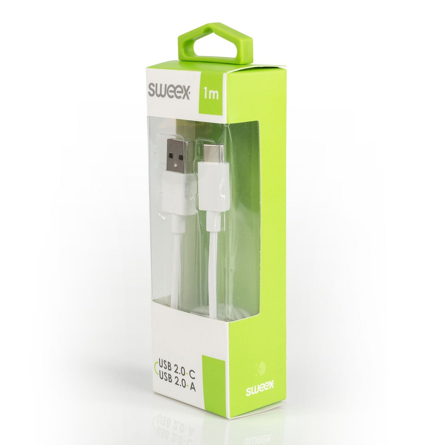 Sweex USB 2.0 Cable USB-C Male to USB-A Male 1m White SWMB60601W10