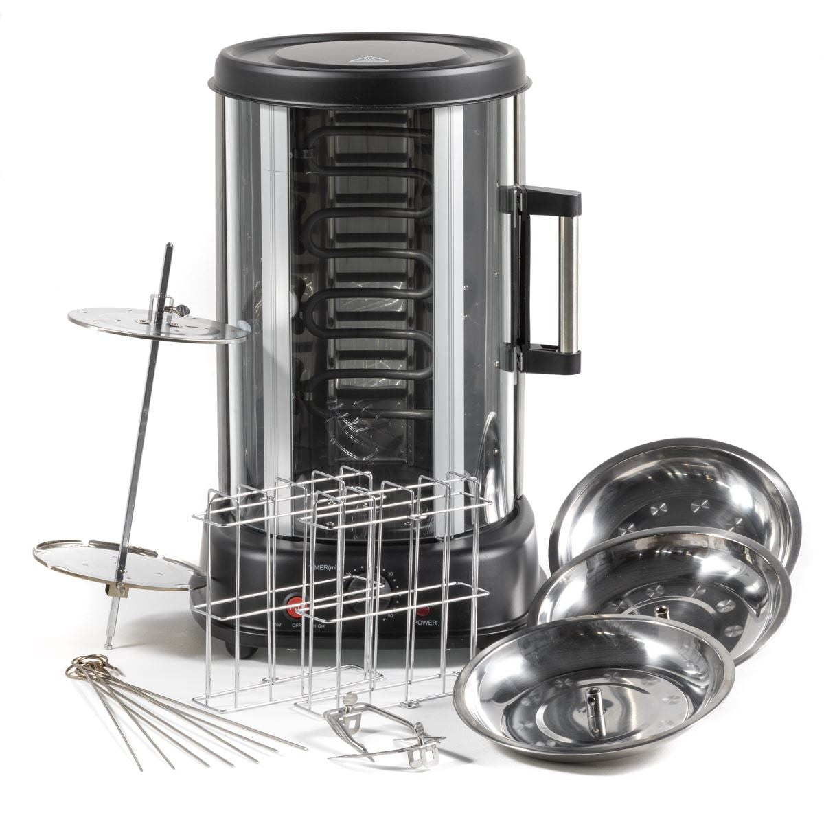 Sealey Baridi Rotisserie Grill, Kebabs, Gyros, Skewers, Roasts, 1500W, 21L, Black DH216