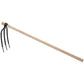 Draper Expert Garden Hoe Fork 3 Prong Hand Cultivator Tool Solid Ash Wood Handle - 17559