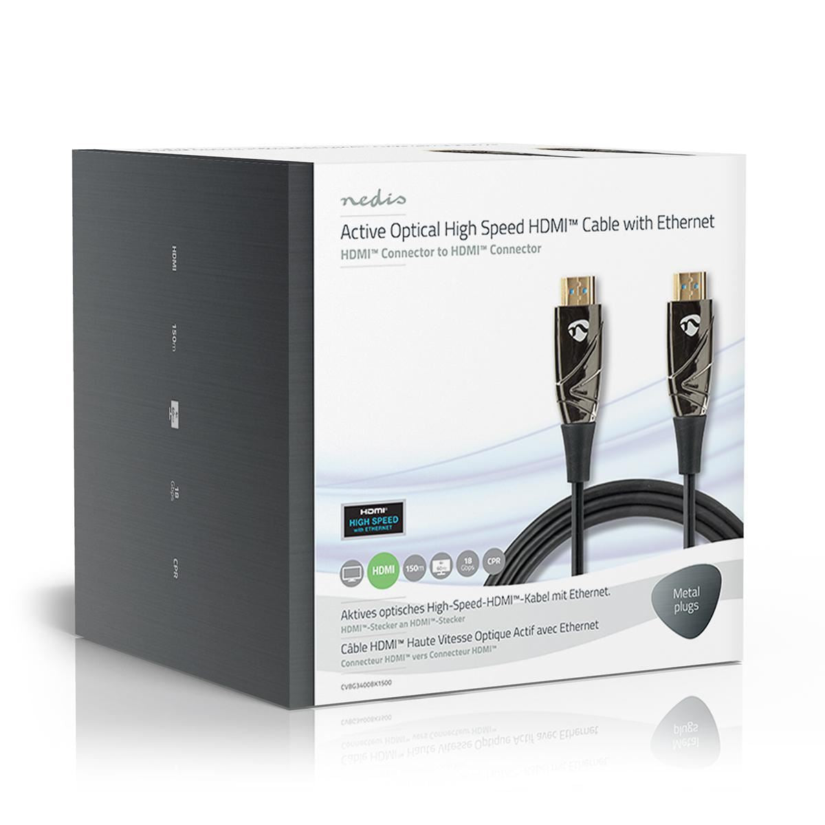 High Speed HDMI Cable with Ethernet AOC HDMI  150m Black