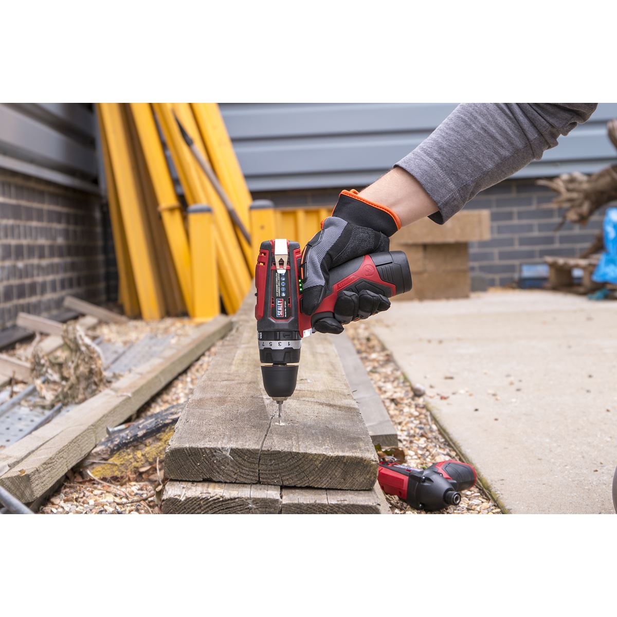 Sealey Cordless Hammer Drill/Driver 10mm 12V Li-ion - Body Only CP1201