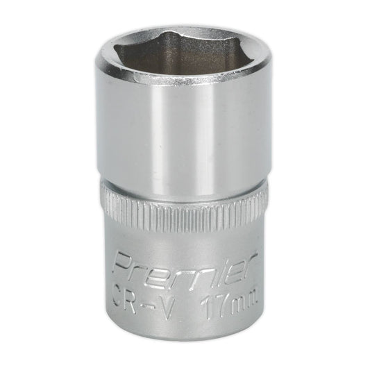 Sealey WallDrive Socket 17mm 1/2"Sq Drive S1217