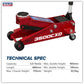 Sealey Trolley Jack with Super Rocket Lift 3.5 Tonne 3500CXD