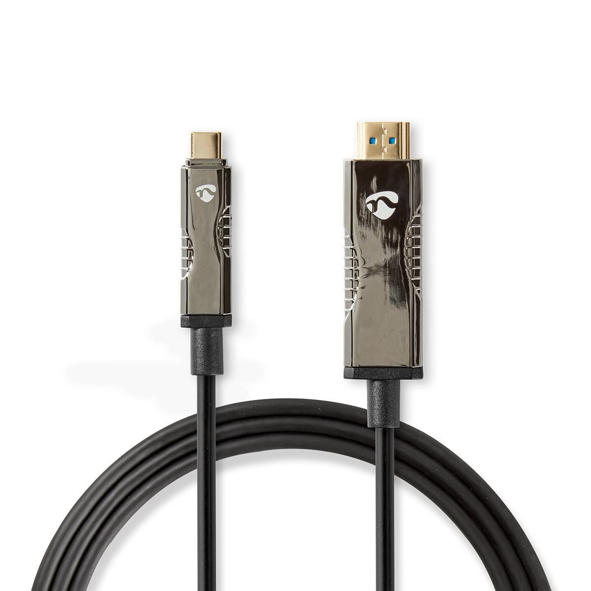 Nedis USB Type-C to HDMI Cable AOC Type-C Male to HDMI Connector 20m Black - CCBG6410BK200