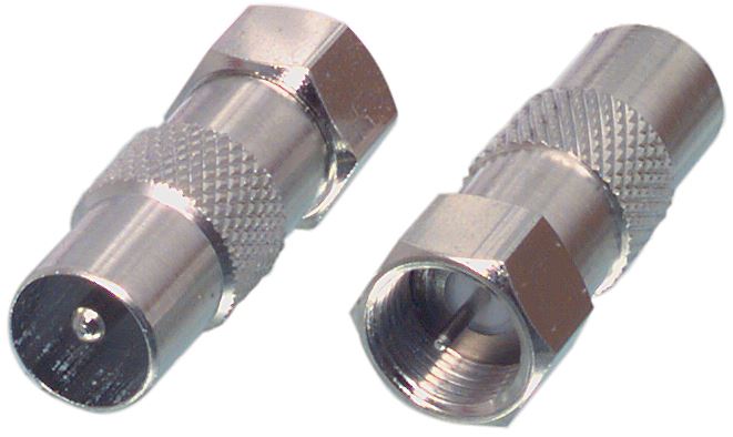 Glaxio® 1x IEC/F-adapter F-connector to coax plug adapter