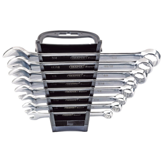 Draper Expert 8pc Imperial Combination Spanner Wrench Set Hi-Torq 5/16" - 3/4" - 85939