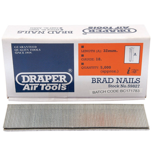 Draper 32mm Brad Nails (5000) AAN32 - 59827